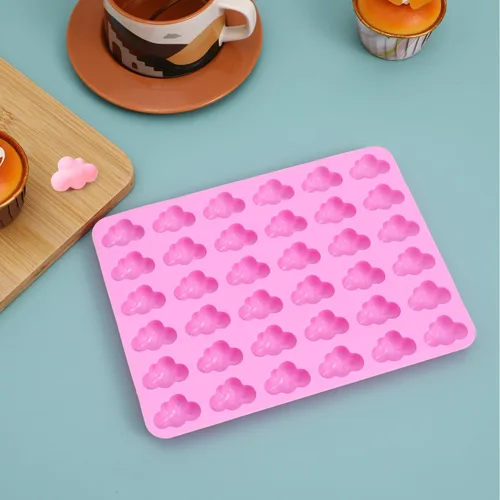 Vista 9 de Kichvoe Molde de silicona con forma de nube de 36 cavidades, multifunción, para caramelos, gelatina, chocolate, antiadherente, resistente al calor