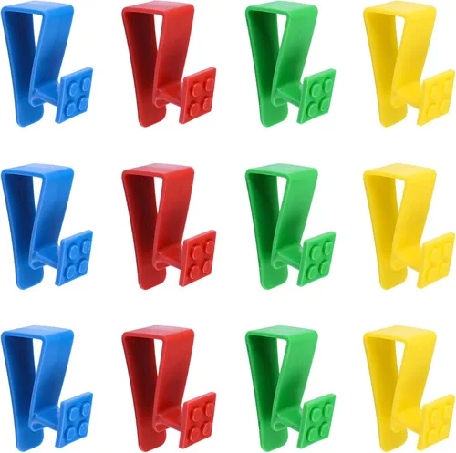 Vista 16 de Over Cabinet Door Hooks, 8Pcs Plastic Over Door Single Hooks Multi-Purpose Over The Cupboard Drawer Hooks Space-Saving Hanger Extender Clips Hooks