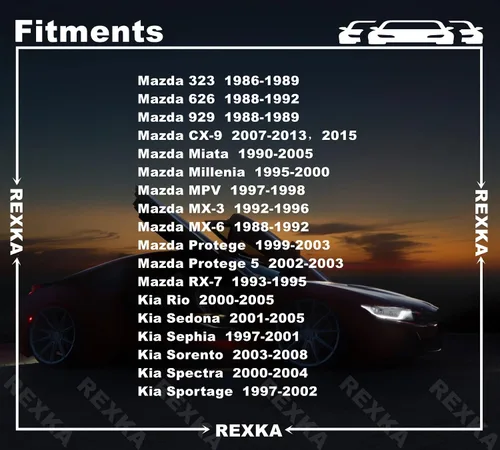 Vista 3 de Rexka 15 unids parachoques cubierta empuje tipo clip sujetador BF67-50-033 para Mazda CX-9 Miata Protege