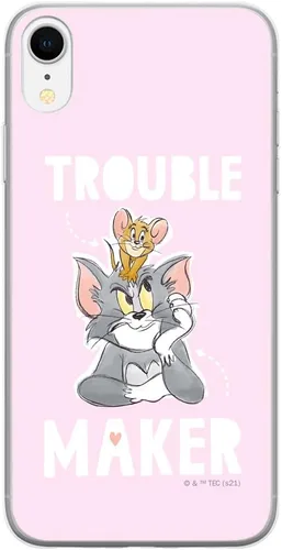Vista 3 de ERT GROUP Funda de teléfono móvil para iPhone XR Original y con licencia oficial Tom & Jerry Patrón 004 adaptado de manera óptima a la forma del Tom
