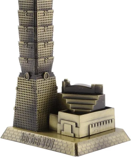 Vista 9 de MERIGLARE Aleación Taipei 101 Torre Edificio Estatua Estatua Modelo Hogar/Oficina Decoración Regalo