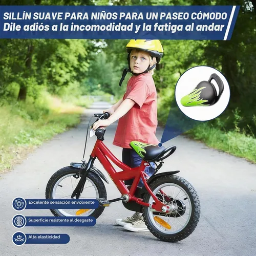 Vista 2 de Fancyes Asiento de bicicleta para niños con asa de repuesto para niños y niñas