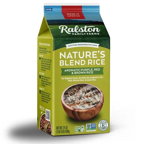 Vista 2 de Ralston Family Farms Nature's Blend Arroz, caja de 24 onzas: paquete de 6, cultivado en Estados Unidos, sin OMG, naturalmente libre de gluten
