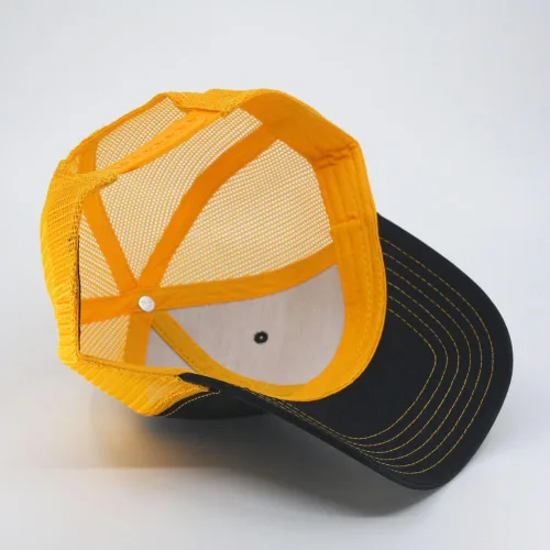 Vista 5 de Gorra de béisbol de camionero de malla de algodón de dos tonos de malla de algodón de dos tonos