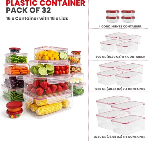 Vista 9 de Utopia Kitchen Contenedores de plástico para almacenamiento de alimentos