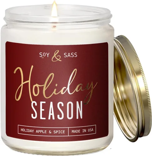 Vista 10 de Vela de pino, velas perfumadas de pino, velas de Navidad perfumadas – Vela de soja 'Pine Tree', con agujas de abeto, cedro cálido y sándalo