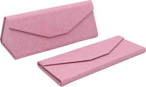 Vista 55 de Real Sic Funda para lentes de sol para hombres y mujeres, soporte magnético plegable para lentes de sol, inspirado en el color sólido