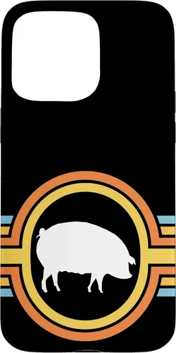 Vista 31 de Pig - Farm Farming Piglet Piggy Hog Swine Cute 70s Retro Case for iPhone 17