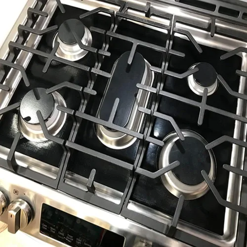Vista 9 de Protectores de estufa Premium Plus para LG Gas Range Modelo LSGL5831F, corte personalizado, revestimiento de estufa fácil de limpiar, fabricado