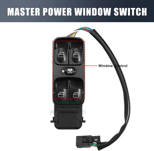 Vista 3 de X AUTOHAUX A4638202210 Interruptor de ventana eléctrica principal del coche lado del conductor delantero para Mercedes-Benz G500 2002-2008 G550