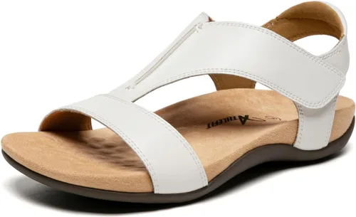 Vista 11 de Athlefit - Sandalias ortopédicas para mujer, sandalias de playa cómodas con soporte ortopédico para el arco del pie
