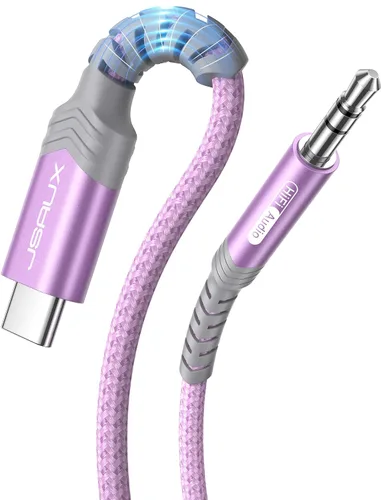 Vista 9 de JSAUX Cable USB C a conector auxiliar de audio de 0.138 in [1.6 pies], USB tipo C a 0.138 in, cable estéreo de auriculares compatible con iPhone 16