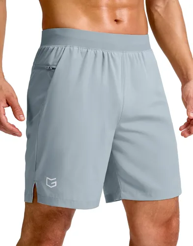 Vista 19 de G Gradual Pantalones cortos deportivos para correr para hombre de 7/5/9 pulgadas, bolsillo con cremallera, ligeros, para entrenamiento, gimnasio