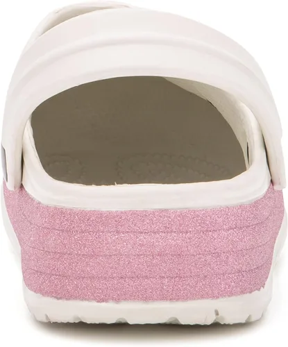 Vista 7 de Olivia Miller Zapatos para niños, Pink Skies Collide Glitter Slip-On Niñas Zuecos Plataforma Slide Sandalias
