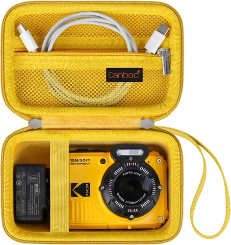 Vista 8 de Canboc Funda de transporte para cámara digital Kodak PIXPRO WPZ2, resistente e impermeable, bolsa de fotografía subacuática, bolsillo de malla