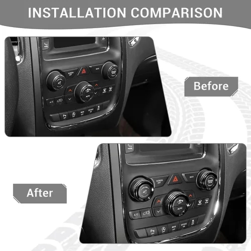 Vista 2 de para Challenger Cubierta de Mando de AC/Radio para Dodge Charger 2011+/Challenger 2015+/RAM 2012-2017/Durango 2016-2022/Chrysler 300C 2011+ Negro
