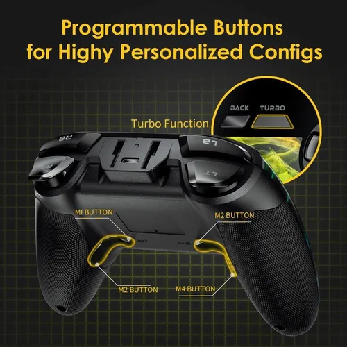 Vista 5 de EasySMX PC Wireless Controller, USB Controller for Computer, Laptop, PS3, Android TV BOX, Nintendo Switch and Tesla with Turbo, Dual Vibration and 4