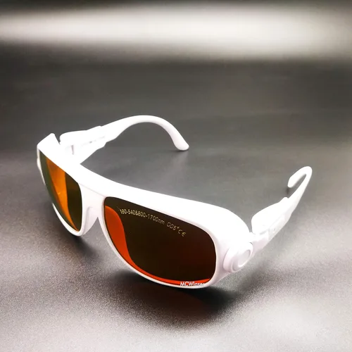 Vista 8 de MCWlaser 190-540nm y 800-1700nm Gafas de Seguridad Láser OD5+, Protección Yag, Láser Azul, Verde y Luz UV, Anteojos de Protección Láser para 405nm