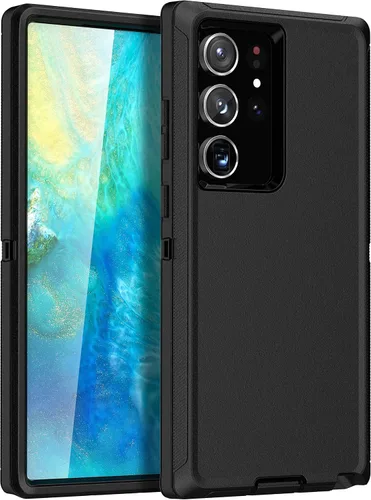 Vista 10 de MXX - Funda compatible con Samsung Galaxy S23 Ultra, 3 capas de protección completa, resistente, resistente, a prueba de golpes y polvo, para 23