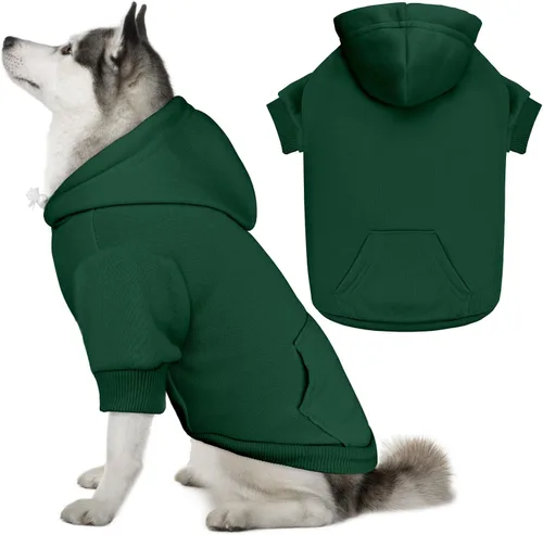 Vista 25 de Suéteres para Perros Pequeños Suéter para Mascotas Sólido Suave Forro Polar Cepillado Sudadera con Capucha para Perro Ropa Sudadera con Capucha