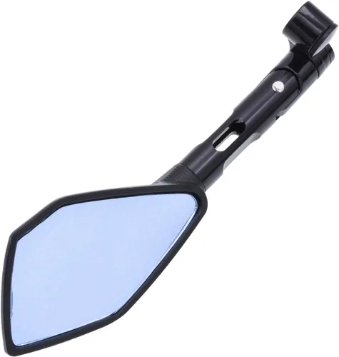 Vista 5 de KATUR Espejos de extremo para manillar de motocicleta, espejo retrovisor negro, antideslumbrante, color azul, ojo de halcón, 0.315 in, 0.394 in