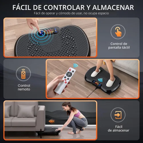Vista 6 de PBYRD Máquina de Ejercicio con Placa de Vibración, Máquina de Drenaje Linfático para Pérdida de Peso, Placa Vibratoria de Agitación