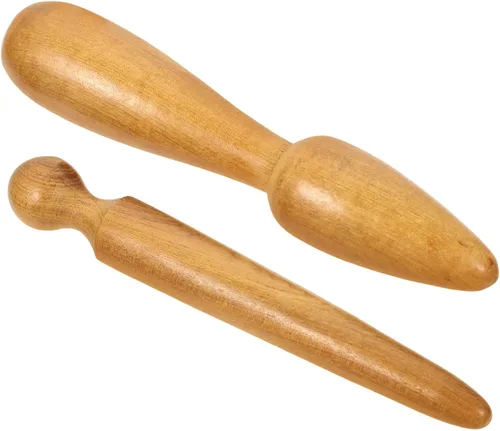 Vista 2 de GLEAVI Sets de palos de masaje de madera Set de herramientas de masaje de mano para pies manos guasha herramienta de alivio de palillos piezas