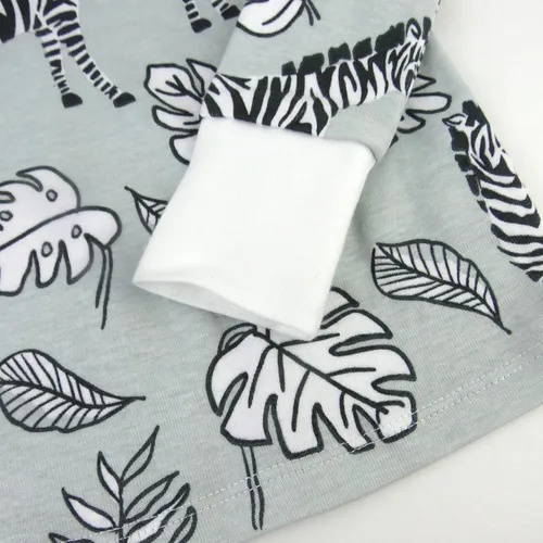 Vista 4 de HonestBaby Paquete múltiple de 2 piezas de pijamas de pijama 100% algodón orgánico para bebés y niñas pequeñas