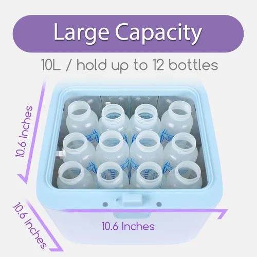 Vista 5 de Papablic Desinfectante de luz UV 4 en 1 Esterilizador UV y secadora Pro Caja de esterilizador UV con lámparas UV-C dobles para bebés y toda