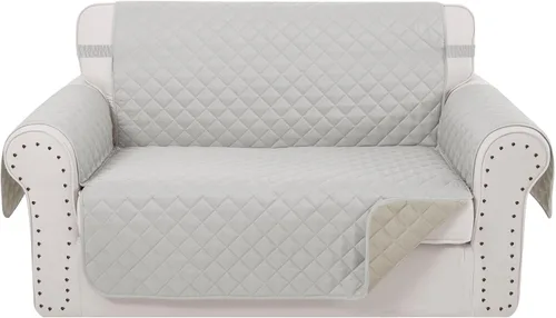Vista 34 de Fundas para Silla Reclinable Reversibles Funda de Sofá para Mascotas Protector de Muebles Lazy Boy (Silla 23'', Beige/Beige)