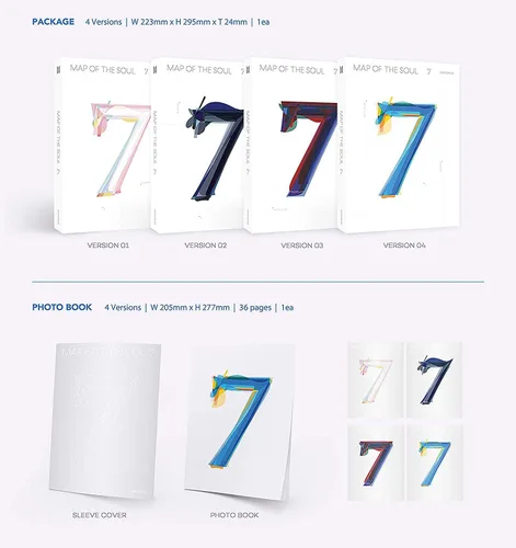 Vista 3 de Bighit Ent BTS Bangtan Boys - MAPA del alma: 7 [1 ver. Set] 1 álbumes+Juego de tarjetas fotográficas adicionales