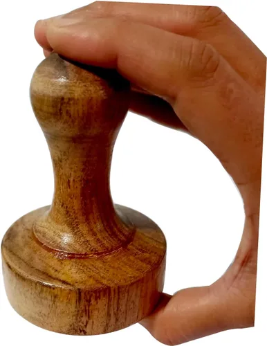 Vista 6 de Triturador de patatas de madera uso diario Pav de madera Bhaji/Vegetal/Triturador de patatas Roti Chapati de madera, Roti Bhakri o Khakara en Tava