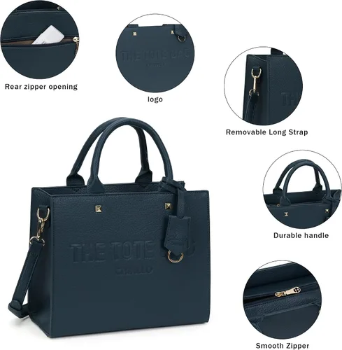 Vista 4 de Chinllo Bolso de mano para mujer, bolso Stachel con asa superior y correa para el hombro