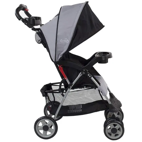 Vista 2 de Kolcraft Nube Plus Asiento ligero carriola con sistema de seguridad de 5 y multi-positon reclinable, Slate