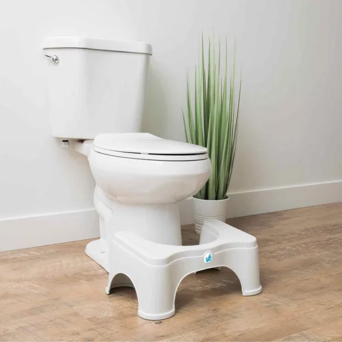 Vista 2 de Squatty Potty Taburete De Inodoro De Baño Original 2.0 Base 7 Pulgadas - Blanco Taburete de baño ergonómico para sentadillas para mejorar la salud