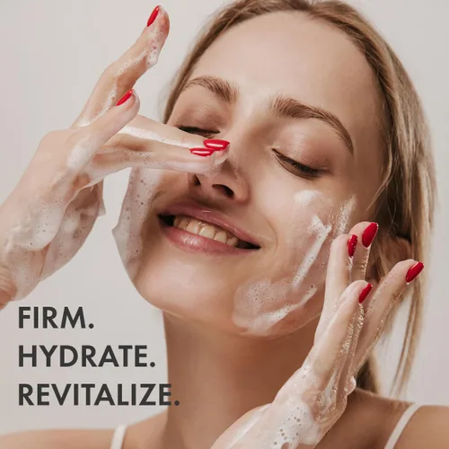 Vista 3 de Glowbiotics Limpiador revitalizante probiótico – Lavado facial antienvejecimiento con péptidos – 10 oz – Gel hidratante para piel hormonal, seca