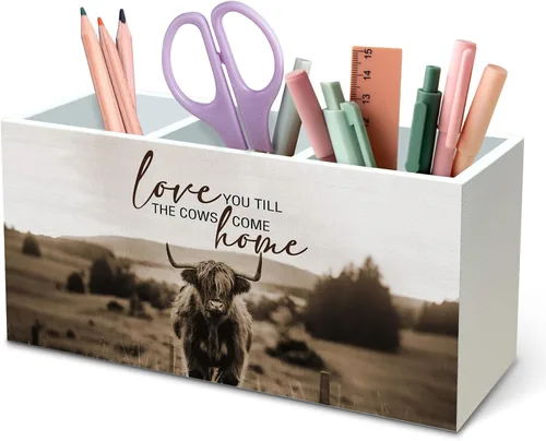 Vista 35 de DILSJ Organizador inspirador de 2 compartimentos para lápices, organizador para escritorio, amantes de los pollos regalos para mujeres, Live Like