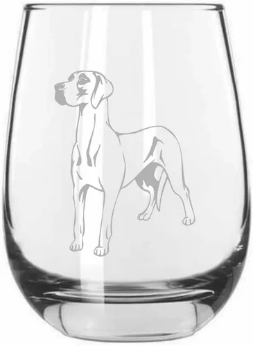 Vista 8 de Shar Pei (chino) - Vaso de vino sin tallo grabado para perro, 15.25 onzas
