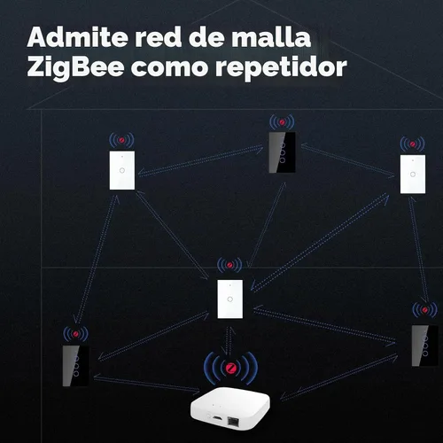 Vista 3 de MOES Zigbee - Interruptor inteligente de 1 banda, requiere MOES Zigbee Hub y cable neutro, interruptor de luz inteligente de un solo polo, funciona