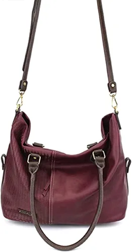 Vista 5 de Chala - Bolso bandolera grande con corte láser, diseño de pastor alemán