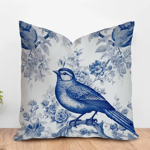 Vista 15 de ArogGeld Fundas de almohada de antílope blanco y flor azul de granja de acuarela animal azul ciervos blancos de lino blanco funda de almohada