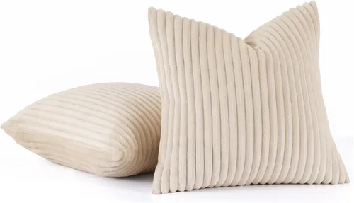 Vista 9 de Simmore Juego de 2 fundas de almohada decorativas de verano de 16 x 16 pulgadas, fundas de almohada suaves de franela de felpa natural de doble cara