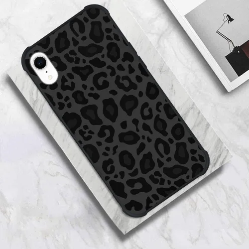 Vista 146 de KANGHAR - Funda compatible con iPhone 11, diseño de leopardo negro, textura de neumático antideslizante, a prueba de golpes, funda protectora