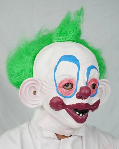 Vista 3 de Acid Tactical Killer Klown from Outer Space Máscara de payaso de Halloween Disfraz de látex SHORTY