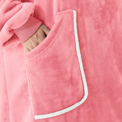 Vista 7 de BEDELITE Fleece Wearable Blanket Hoodie with Sleeves and Pocket, Long Oversized Blanket for Women Men&Teen,plush