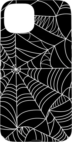 Vista 9 de iPhone 16 Spider Web Halloween Pattern Spooky on Black Case