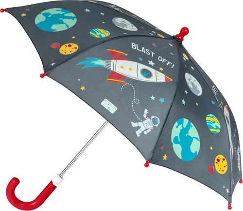 Vista 6 de Stephen Joseph Kids' Color Changing Wet Dry Umbrella, Water reacting, Pinch Free Umbrellas for Rain Children's Umbrella, BUTTERFLY, 23"X29