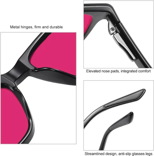 Vista 4 de Gafas para daltónicos, gafas adecuadas para uso en interiores y exteriores, para exteriores e interiores (NET-696)