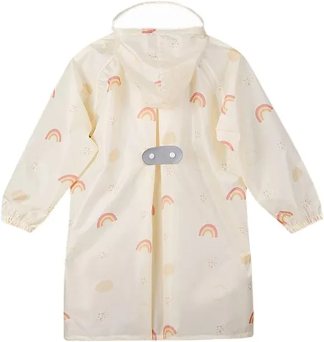 Vista 2 de Toddler Kids Raincoat Boys Girls Rain Jacket Lightweight Rain Poncho Waterproof Outwear Rainwear