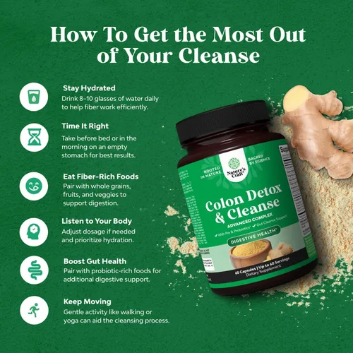 Vista 4 de Herbal Colon Cleanse para mujeres y hombres – 15 días de limpieza intestinal desintoxicante para mujeres y hombres con hoja de sena sagrada